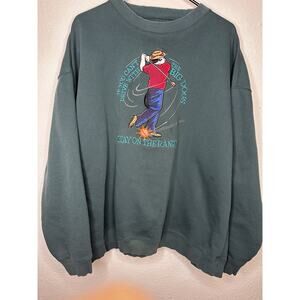 🎁 Vintage Big Dogs Golf Sweatshirt Stay on the Range Size 2XL 1990s Gift